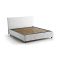 Letto matrimoniale contenitore bianco 175x215cm rivestito in tessuto - Arcan