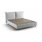 Letto matrimoniale contenitore bianco 190x215cm rivestito in tessuto - Alizarin
