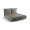 Letto matrimoniale contenitore grigio 190x215cm rivestito in tessuto - Alizarin