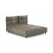 Letto matrimoniale contenitore tortora 175x205cm rivestimento in tessuto - Abbaione