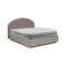 Letto matrimoniale contenitore tortora 175x215cm con testiera arrotondata - Ayur