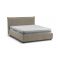 Letto matrimoniale contenitore tortora 175x215cm con testiera imbottita - Gerase