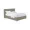 Letto Matrimoniale Grigio Sabbia Sfoderabile Contenitore, Dimensione Materasso 160x190 cm Made in Italy - Fasanella