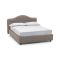 Letto Matrimoniale Grigio Tortora- Sfoderabile Contenitore, Dimensione Materasso 160x200 cm Made in Italy - Aly