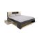 Letto Matrimoniale Marrone Rovere Nero Antracite Contenitore Dimensione Materasso 160x200 cm, 2 - Murlo