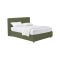 Letto Matrimoniale Verde Sfoderabile Contenitore, Dimensione Materasso 160x200 cm - Lenta