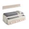 Letto per bambini compatto 199x96cm bianco e rosa - Asi