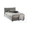 Letto piazza e mezza Abbygale, con materasso Cm 120x200 incluso, Grigio