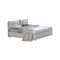 Letto piazza e mezza Agamennone, adatto per materasso Cm 120x190, Bianco