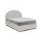 Letto piazza e mezza Ambher, con materasso Cm 120x190 incluso, Bianco