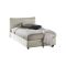 Letto piazza e mezza Arnaldo, adatto per materasso Cm 120x200, Beige