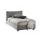 Letto piazza e mezza Asso, adatto per materasso Cm 120x190, Grigio