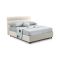 Letto Piazza e Mezza Beige Sfoderabile Contenitore, Dimensione Materasso 120x190 cm Made in Italy - Brivio