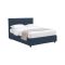 Letto Piazza e Mezza blu Sfoderabile Contenitore, Dimensione Materasso 120x200 cm - Pollutri