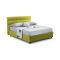 Letto piazza e mezza Brinzio, Con materasso Cm 120x200 incluso, Verde