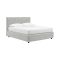 Letto Piazza e Mezza Grigio Chiaro Sfoderabile Contenitore, Dimensione Materasso 120x200 cm - Noceto