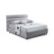 Letto Piazza e Mezza Grigio Sfoderabile Contenitore, Dimensione Materasso 120x200 cm Made in Italy - Briona