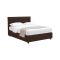 Letto Piazza e Mezza Marrone Sfoderabile Contenitore, Dimensione Materasso 120x190 cm - Dogliola