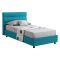 Letto Singolo Azzurro Sfoderabile Contenitore, Dimensione Materasso 80x200 cm Made in Italy - Brenta