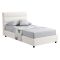 Letto Singolo Beige Materasso Incluso Sfoderabile, Contenitore Made in Italy - Adalpina