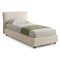 Letto Singolo Beige Sfoderabile Contenitore, Dimensione Materasso 80x190 cm Made in Italy - Brusson