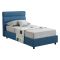Letto Singolo blu Sfoderabile Contenitore, Dimensione Materasso 80x190 cm Made in Italy - Brez