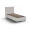 Letto singolo con contenitore bianco 95x205cm chic - Asio