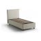 Letto singolo contenitore beige 95x205cm rete inclusa - Acuila