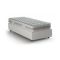 Letto singolo contenitore bianco 105x205cm rivestimento in ecopelle - Nantine