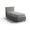 Letto singolo contenitore grigio 95x205cm adatto per materasso 190x80 cm - Astor
