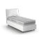 Letto singolo contenitore panna 105x215cm materasso incluso - Arzon