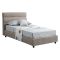 Letto Singolo Grigio Tortora Sfoderabile Contenitore, Dimensione Materasso 80x190 cm Made in Italy - Brez