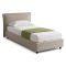 Letto Singolo Grigio Tortora Sfoderabile Contenitore, Dimensione Materasso 80x190 cm Made in Italy - Brusson