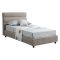 Letto Singolo Grigio Tortora Sfoderabile Contenitore, Dimensione Materasso 80x200 cm Made in Italy - Brenta