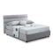 Letto un posto contenitore grigio 97x218cm materasso incluso - Brendola