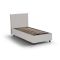Letto una piazza contenitore bianco 105x205cm rivestito in ecopelle - UmmHakim