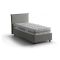 Letto una piazza contenitore grigio 95x215cm rivestimento in tessuto - Boudicca
