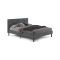 Letto una Piazza e Mezza 120x190 cm Imbottito Moderno Grigio con Rete a Doghe e Vano Testiera Salvaspazio 129x204x100h – Hemera