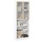 Libreria 2 ante bianca e quercia 79x203h cm - Chedeng