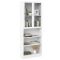 Libreria 2 ante vetro bianca 79x203h cm - Chedeng
