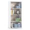 Libreria 3 ripiani bianca e rovere 60x130h cm - Aky