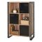 Libreria 4 ripiani quercia e nera 89x127h cm - Ercolina
