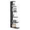 Libreria 5 ripiani antracite e nera 50x150h cm - Erminia