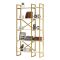 Libreria 5 ripiani bianca e oro 87x175h cm - Isla