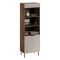 Libreria Agri, 185x42 h60 cm, Noce e Beige