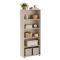 Libreria Beige 4 Ripiani Installazione a Terra 79x34x188h cm, - Brugnera