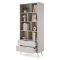 Libreria Beige oro 2 Cassetti 4 Ripiani 88x38x194h cm, con Piedini - Kabavasi