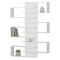 Libreria Bianco 11 Ripiani Installazione Fissaggio al Muro 75x21x161h cm, - Trenzano