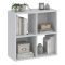 Libreria Bianco 2 Ripiani Installazione a Terra 61x30x61h cm, Struttura Verticale - Liha