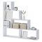 Libreria Bianco 3 Ripiani Installazione a Terra 145x28x143h cm, Portata Ripiani 15 - Serole